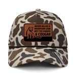 Choked A Cougar Performance Leather Patch Hat