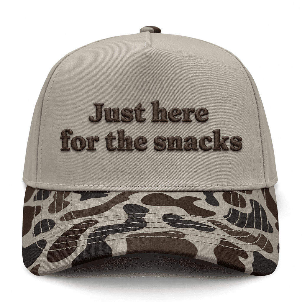 Just Here For The Snacks Embroidered Hat - Slough