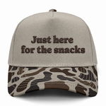 Just Here For The Snacks Embroidered Hat