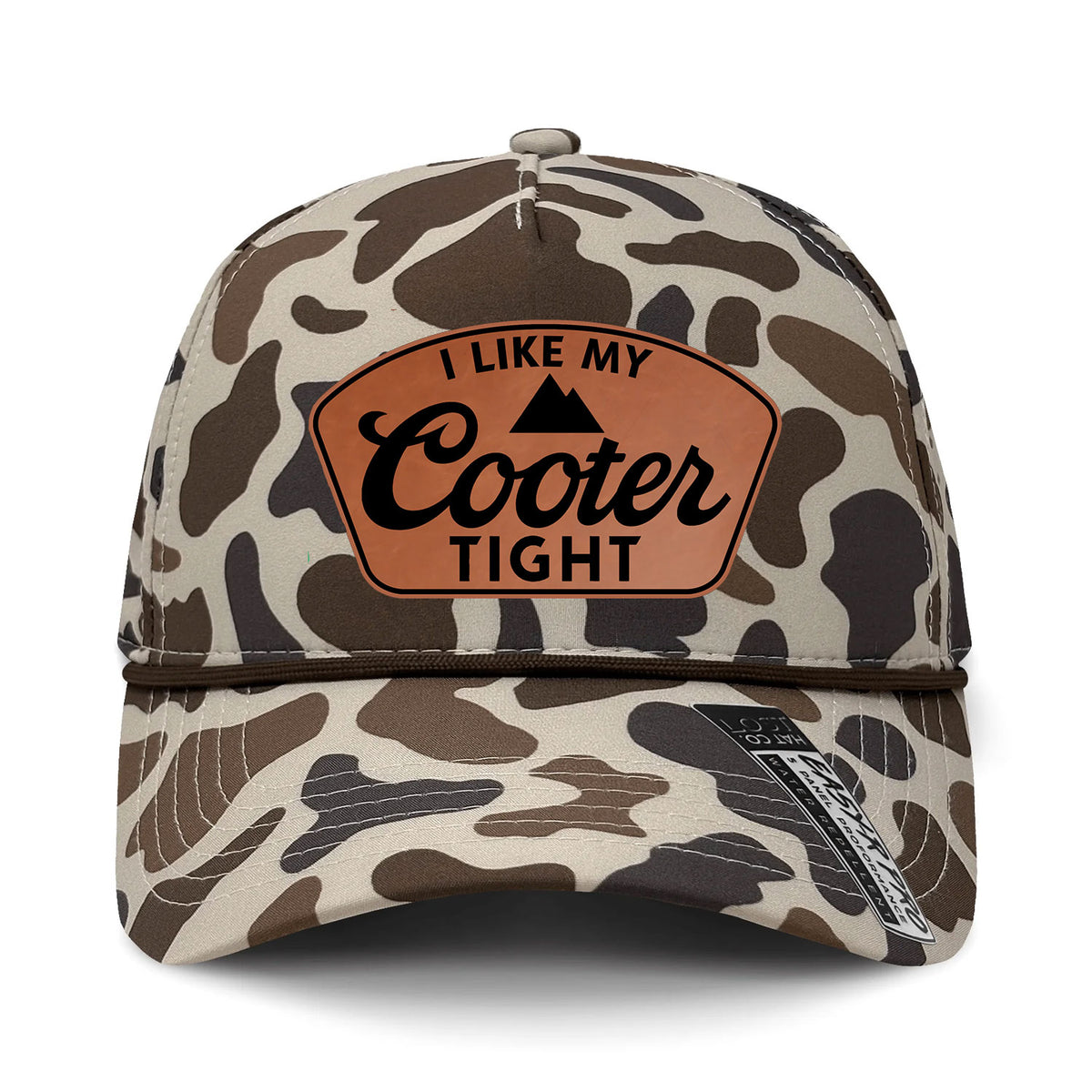 I Like My Cooter Tight Performance Leather Patch Hat