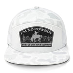 I'm No Cowboy 7 Panel Hat