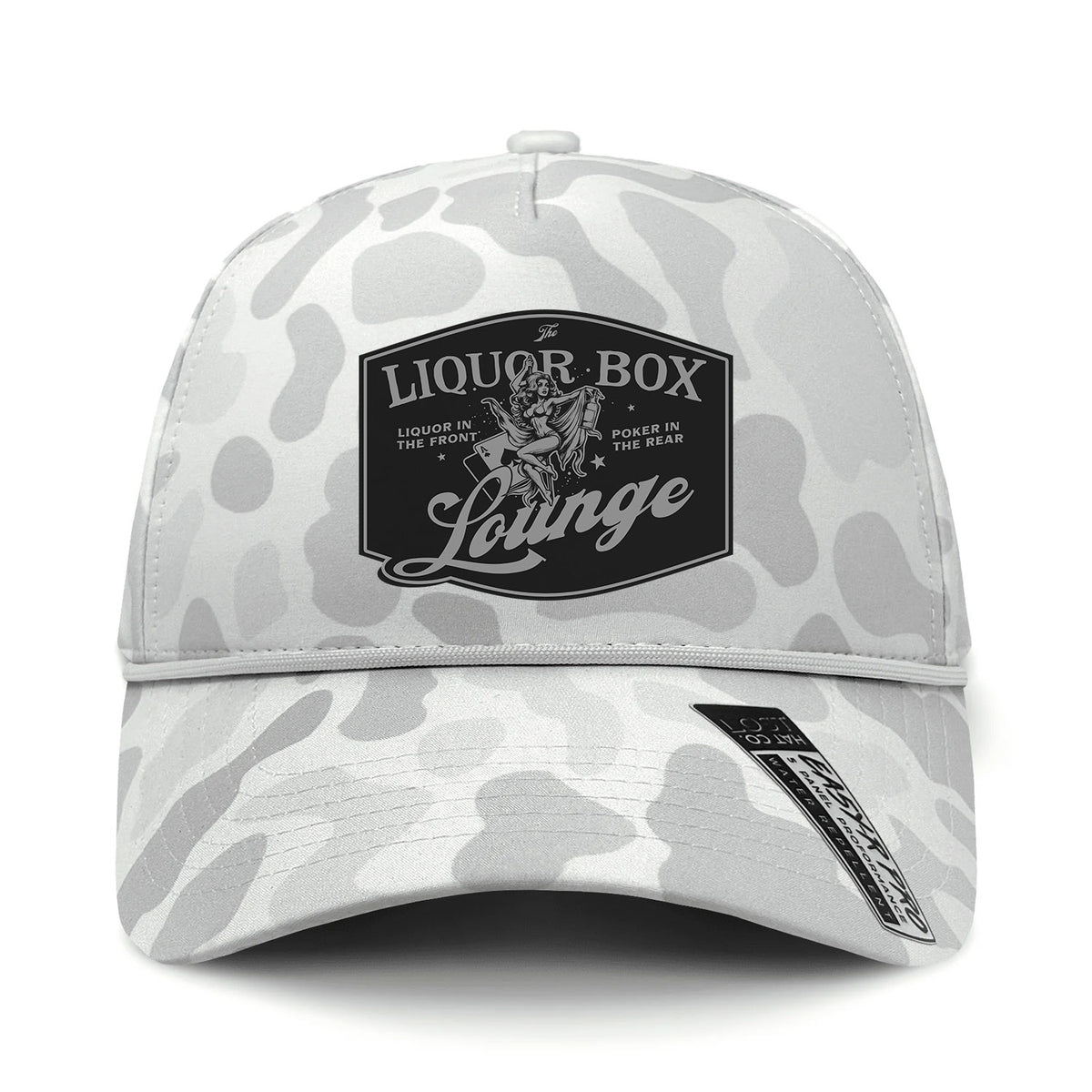 The Liquor Box Lounge Performance Leather Patch Hat