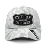 Over Par And Under The Influence Performance Leather Patch Hat