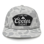 I Like My Cooter Tight Flat Bill Rope Leather Patch Hat
