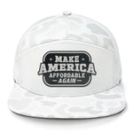 Make America Affordable Again 7 Panel Camo Hat - Sneaux