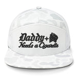 Daddy Needs A Cig Embroidered 7 Panel Hat