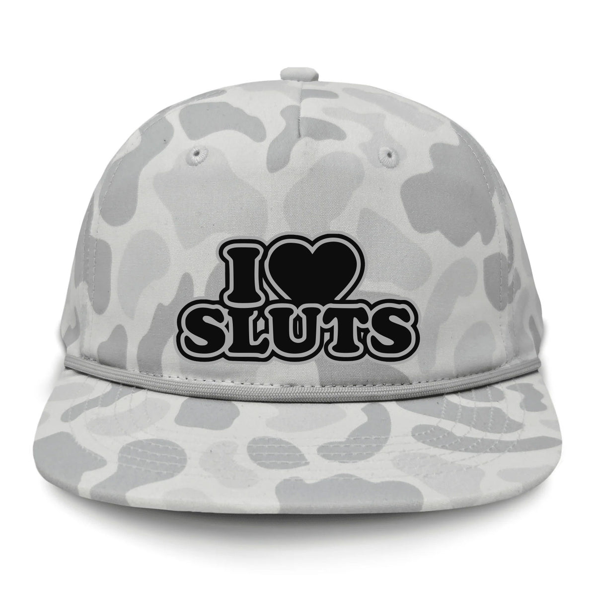 I Love Sluts Flat Bill Rope