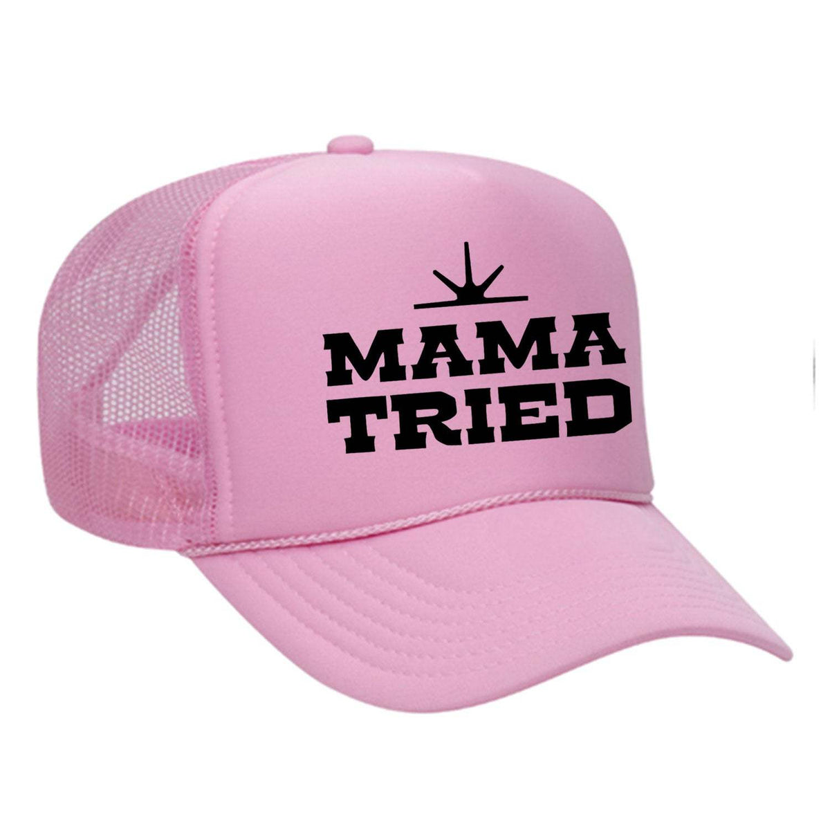 Mama Tried Foam Trucker Hat - Soft Pink