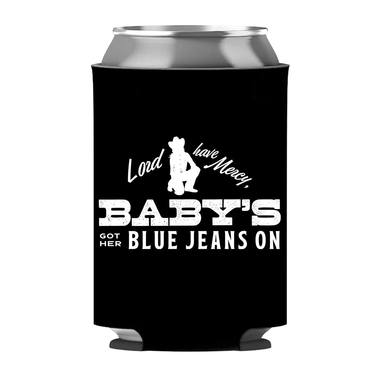 Baby's Got Her Blue Jeans On Can Sleeve