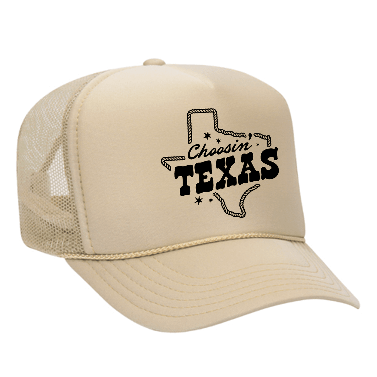 Choosin' Texas Foam Trucker Hat - Tan