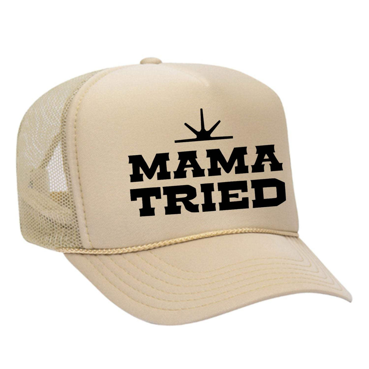 Mama Tried Foam Trucker Hat - Tan