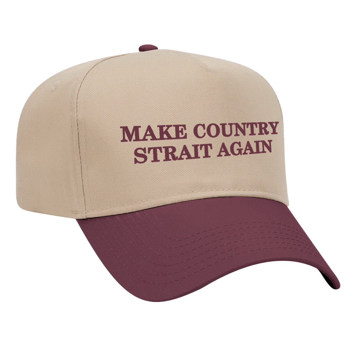 Make Country Strait Again Embroidered Mid-Profile Hat
