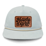 Howdy Darlin' Flat Bill Rope Leather Patch Hat