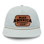 Make America Affordable Again Flat Bill Rope Leather Patch Hat