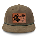 Howdy Darlin' Flat Bill Rope Leather Patch Hat