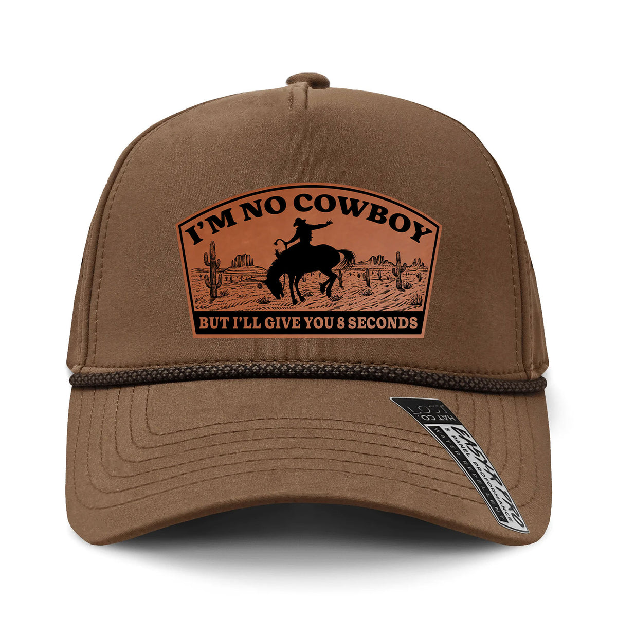 I'm No Cowboy Performance Leather Patch Hat