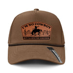 I'm No Cowboy Performance Leather Patch Hat