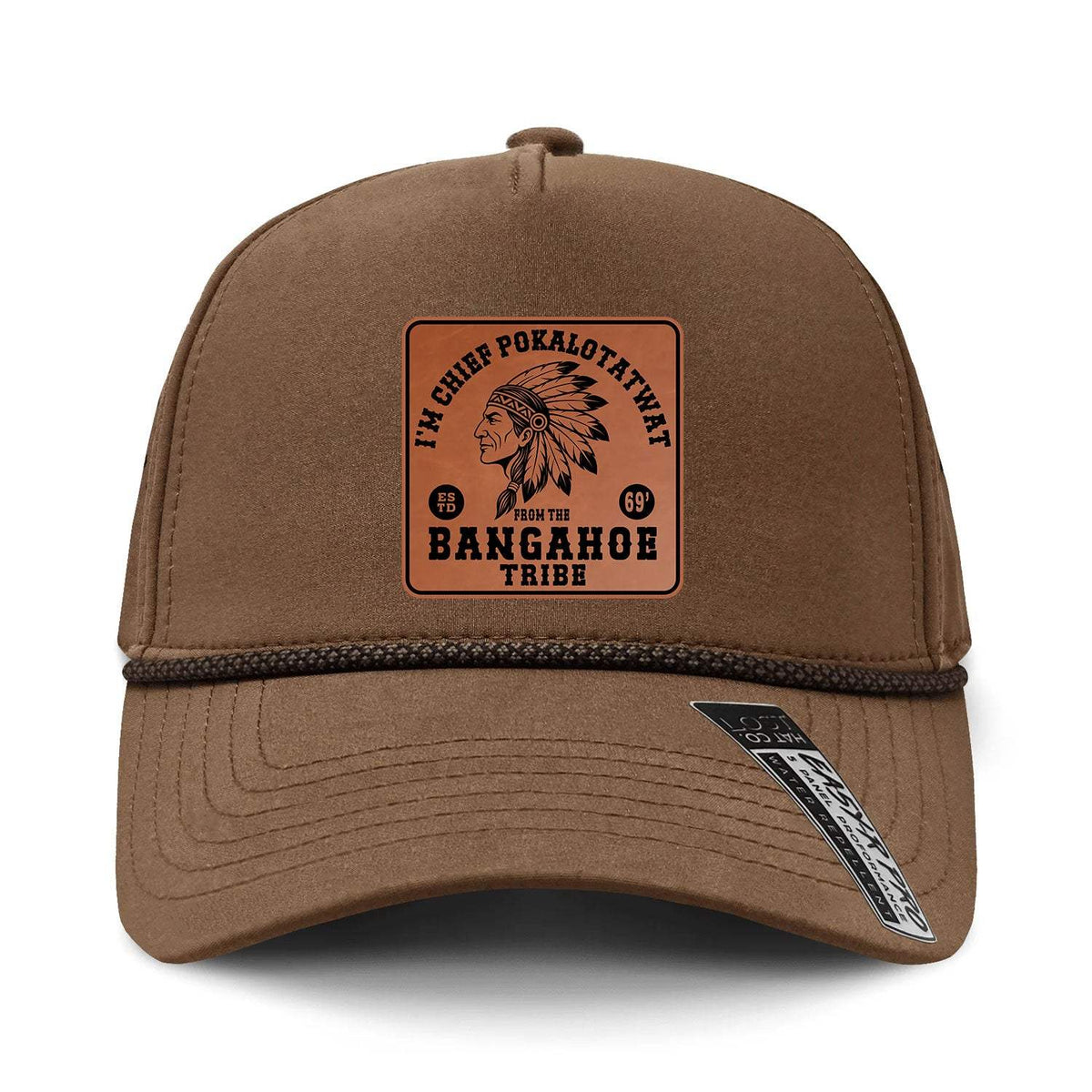 Chief Pokalotatwat Performance Leather Patch Hat - Tobacco