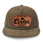 I Like My Cooter Tight Flat Bill Rope Leather Patch Hat