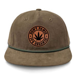 Don't Panic It's Organic Flat Bill Rope Leather Patch Hat