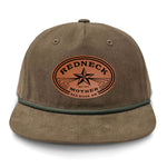 Redneck Mother Flat Bill Rope Leather Patch Hat