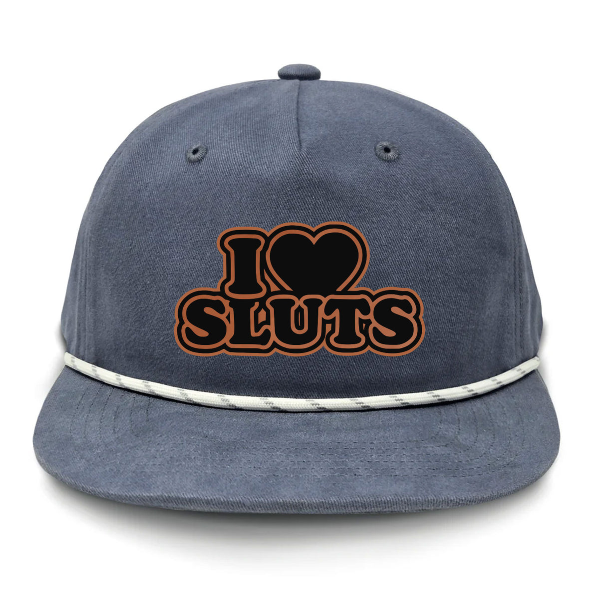 I Love Sluts Flat Bill Rope