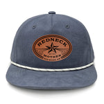 Redneck Mother Flat Bill Rope Leather Patch Hat