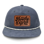 Howdy Darlin' Flat Bill Rope Leather Patch Hat