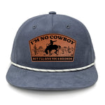 I'm NoCowboy Flat Bill Rope Leather Patch Hat