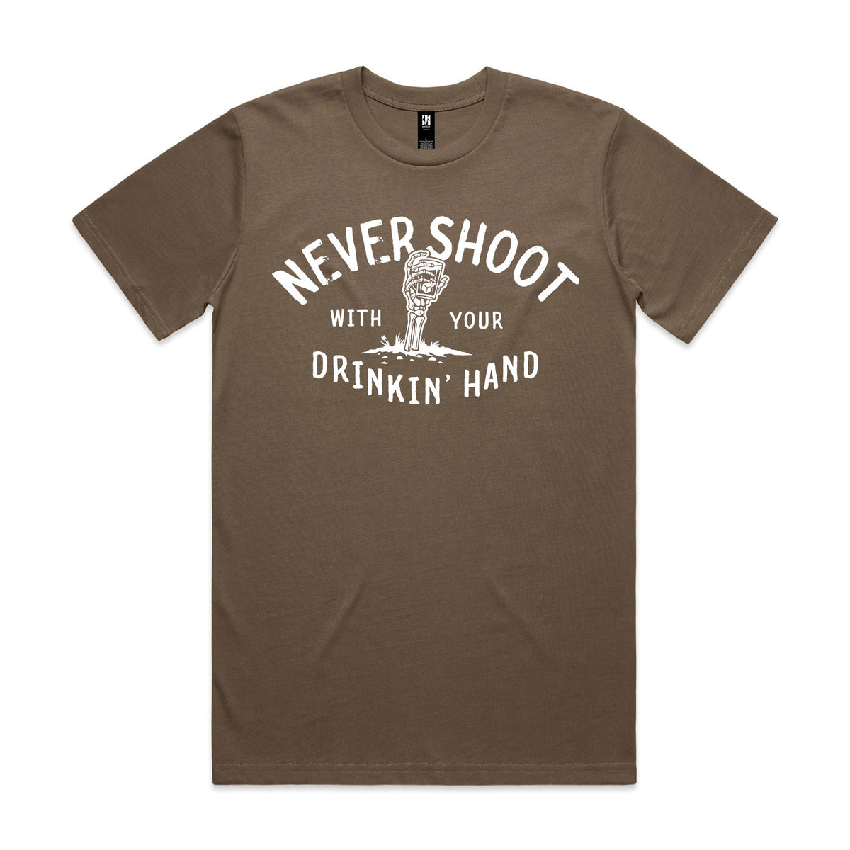 Never Shoot With Your Drinkin' Hand Premium Tee