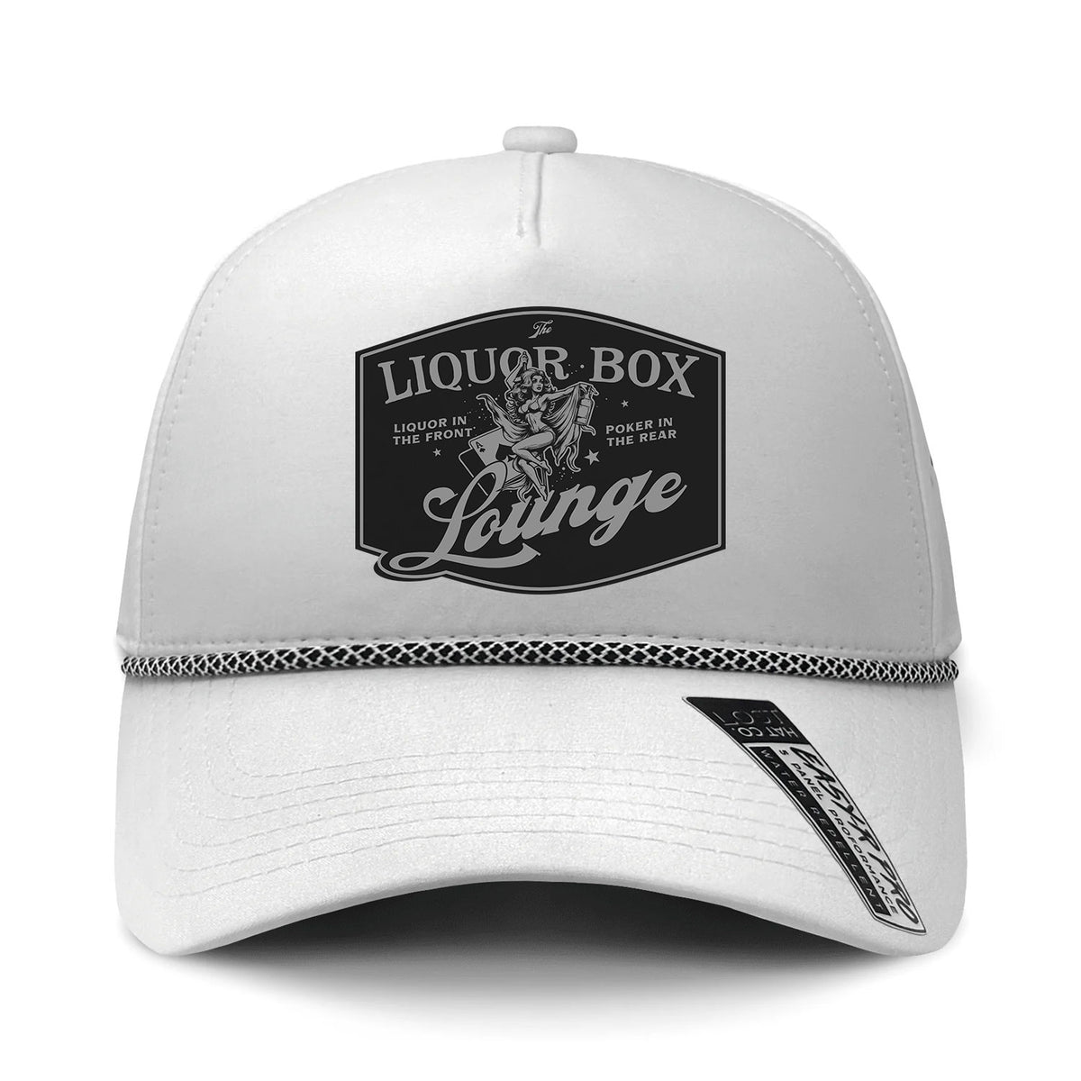 The Liquor Box Lounge Performance Leather Patch Hat