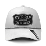 Over Par And Under The Influence Performance Leather Patch Hat