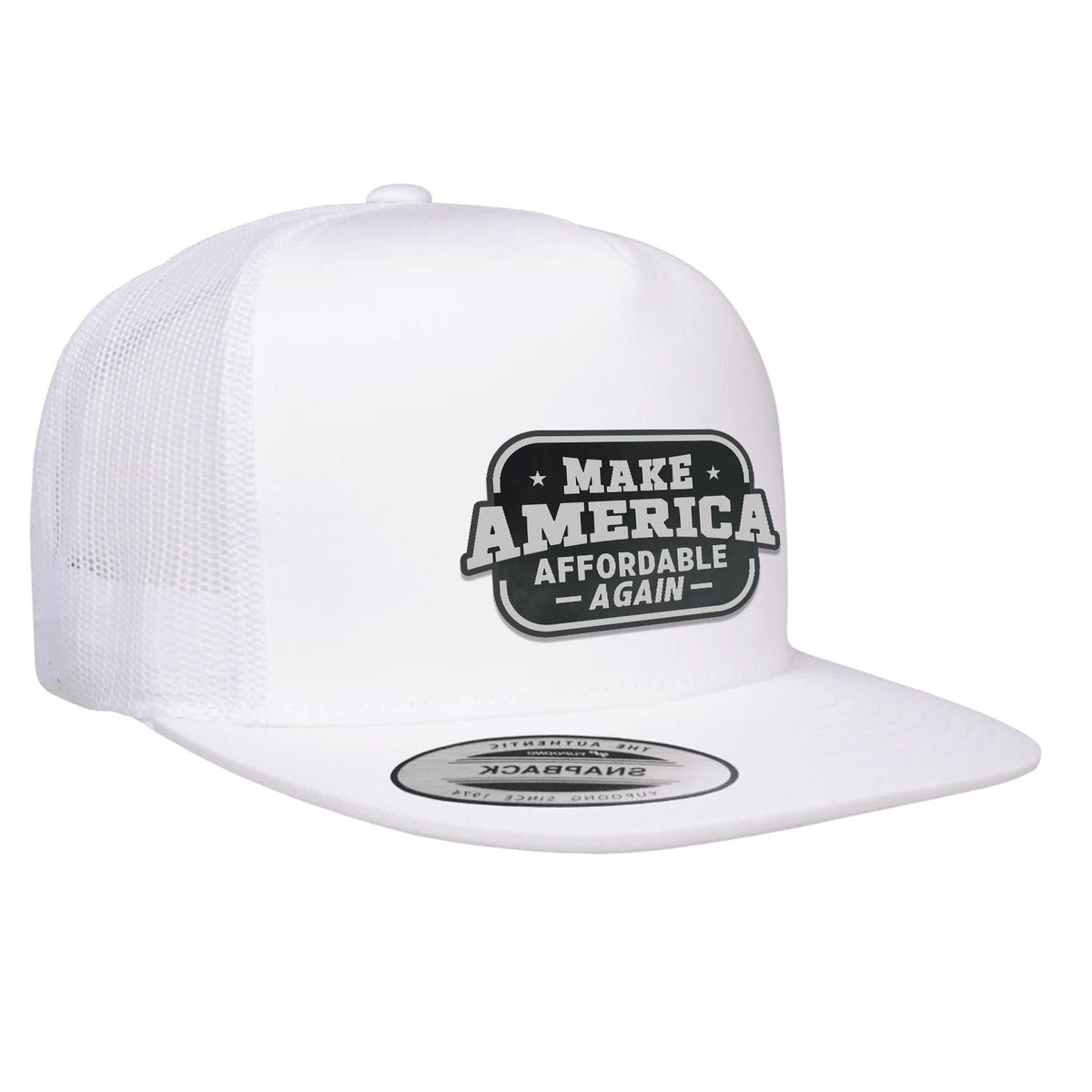 Make America Affordable Again Flat Bill Hat - White