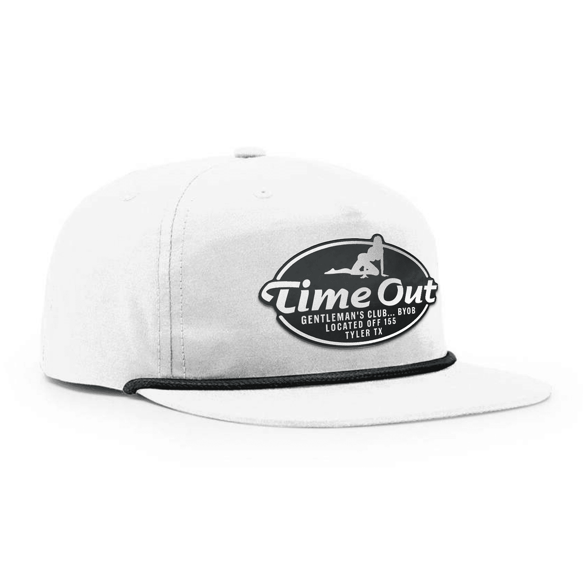 Time Out Gentleman's Club Flat Bill Rope - White