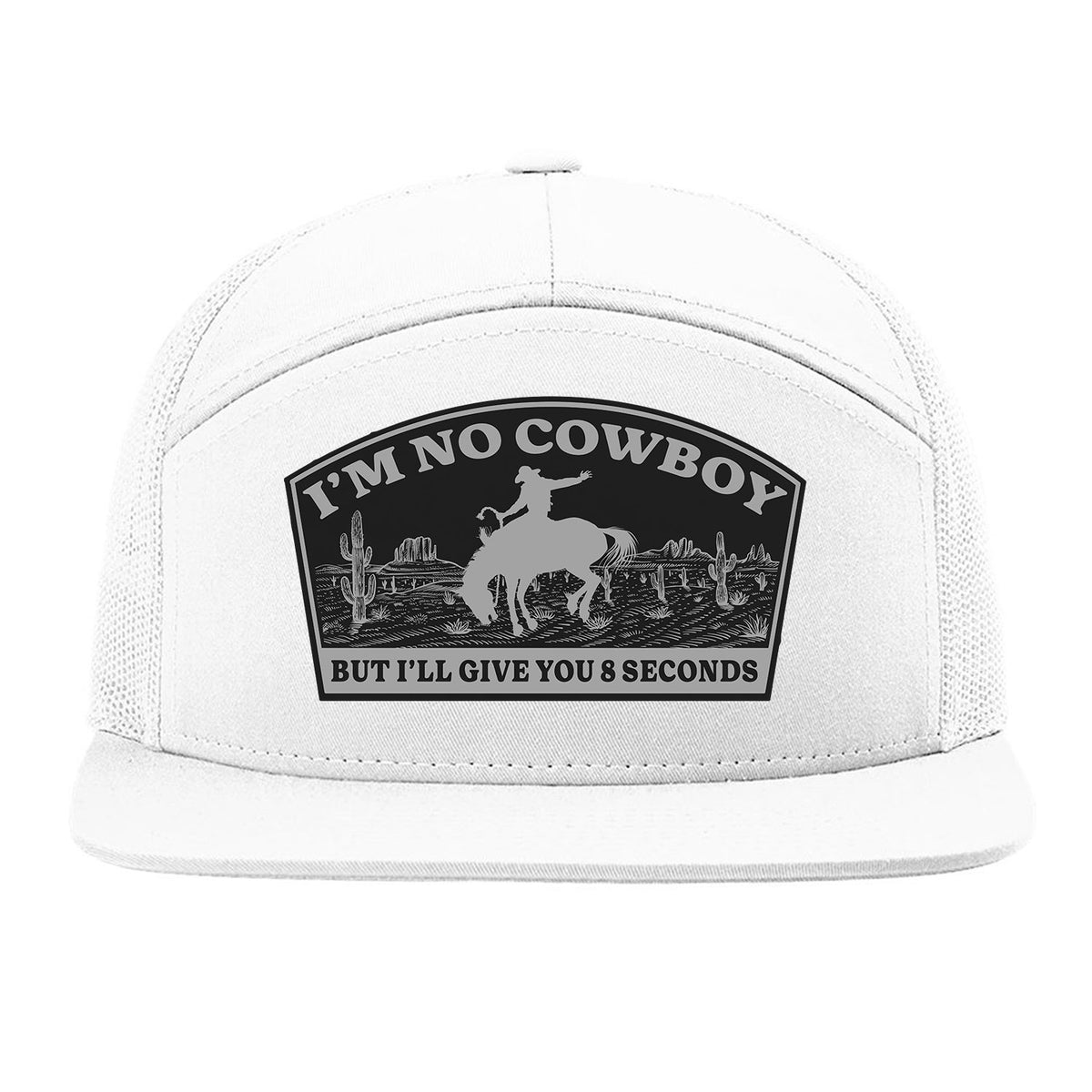I'm No Cowboy 7 Panel Hat