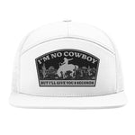 I'm No Cowboy 7 Panel Hat
