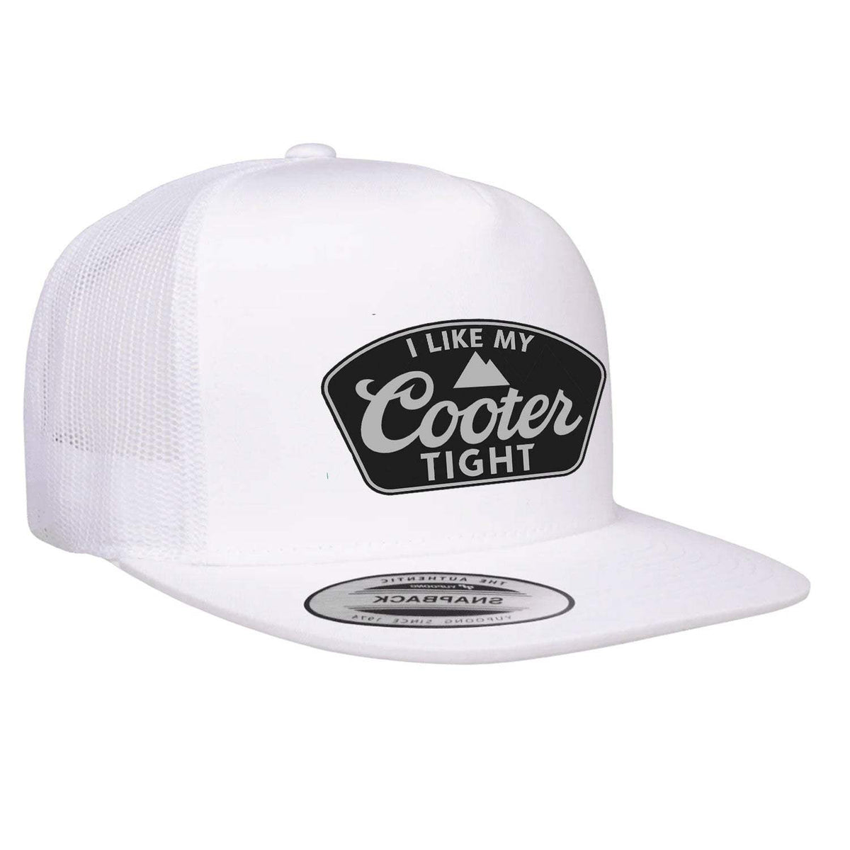 Cooter Tight Flat Bill Hat - White