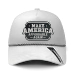 Make America Affordable Again Performance Leather Patch Hat - White