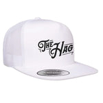 The Hag Embroidered Flat Bill Hat - White