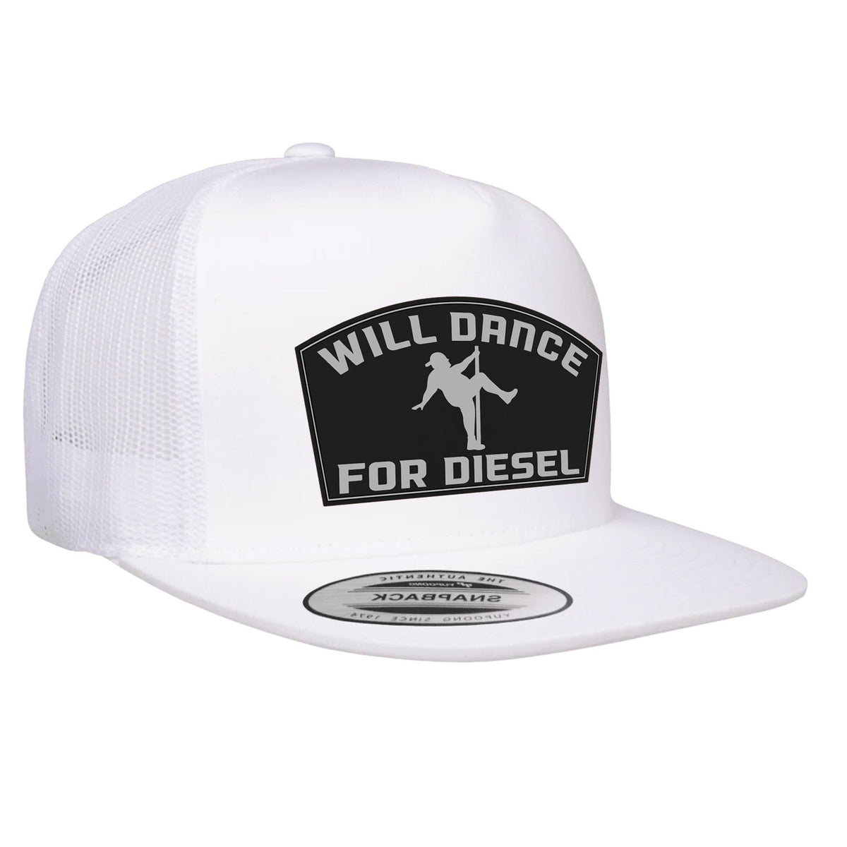 Will Dance For Diesel Flat Bill Hat