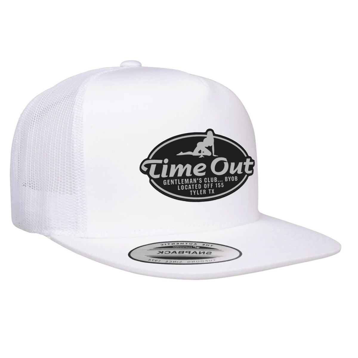 Time Out Gentleman's Club Flat Bill Trucker Hat