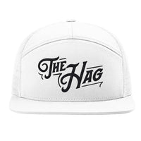 The Hag 7 Panel Embroidered Hat - White