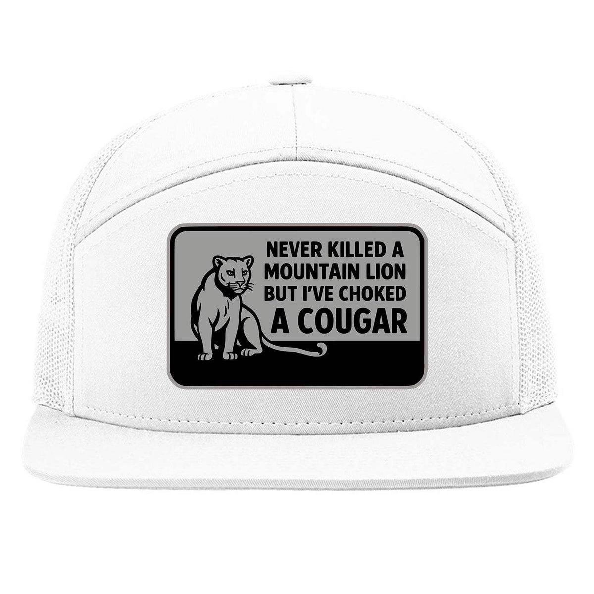 Choked A Cougar 7 Panel Hat - White
