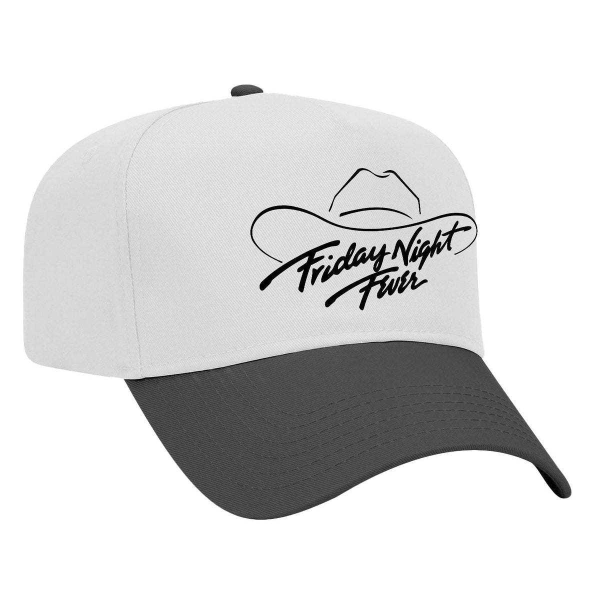Friday Night Fever Two Tone Hat - White / Black
