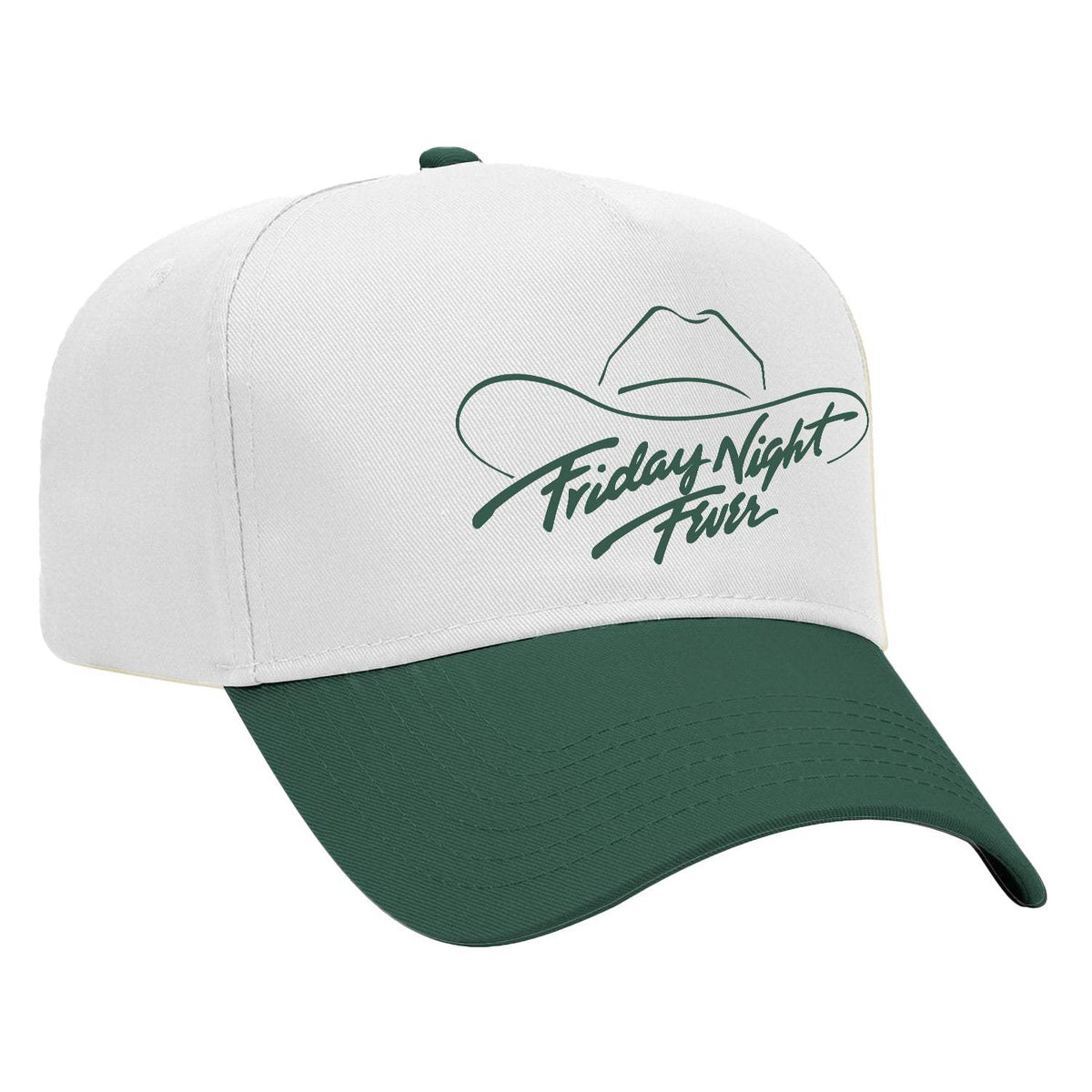 Friday Night Fever Two Tone Hat - White / Green