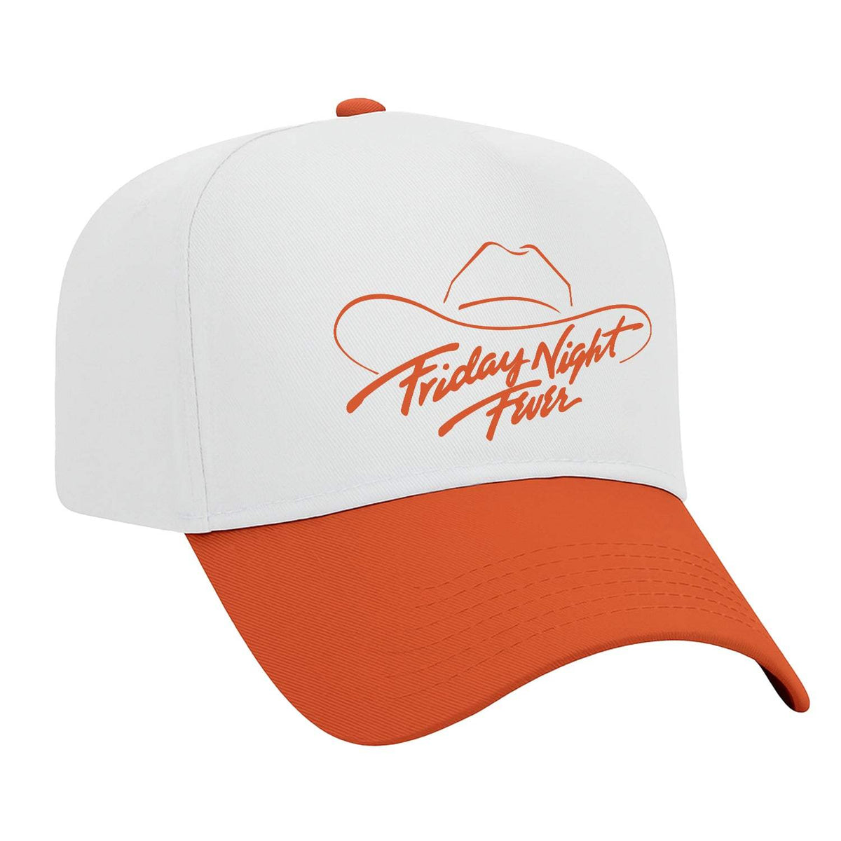 Friday Night Fever Two Tone Hat - White / Orange