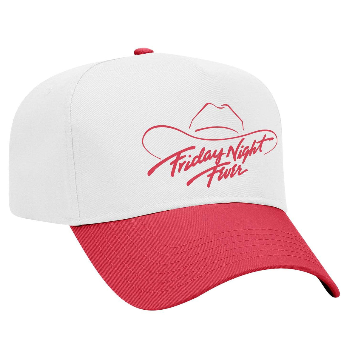Friday Night Fever Two Tone Hat - White / Red