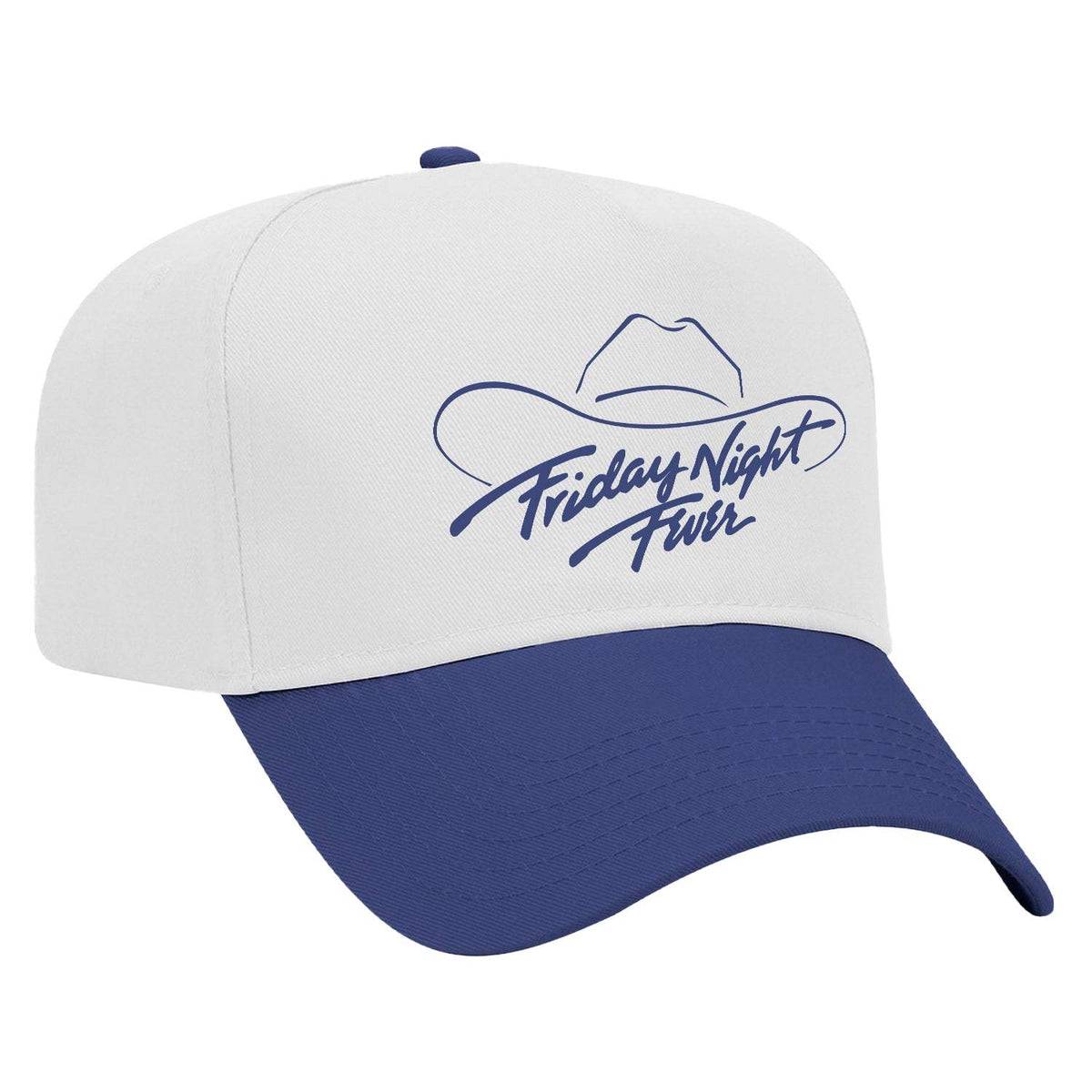 Friday Night Fever Two Tone Hat - White / Royal